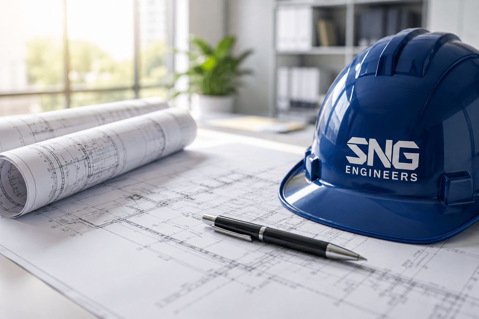 Structural engineering drawings and site documentation prepared by SNG Engineers